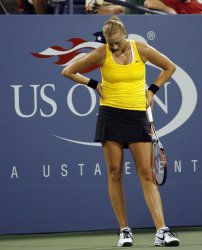 Dinara Safina plays Petra Kvitova on day 6 at the US Open Tennis Championships in New York