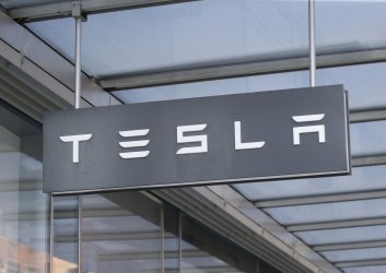 Tesla Dealership Sign in New YorK