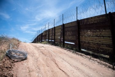 Border Fence at the U.S. - Mexico Border in California
