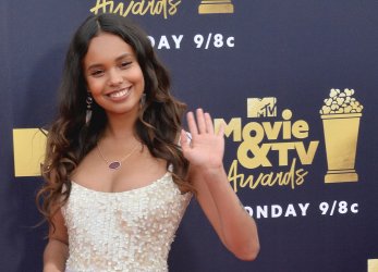 Alisha Boe attends the 2018 MTV Movie & TV Awards in Santa Monica, California