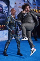 Dwayne Johnson and Jack Black attends the "Jumanji: The Next Level" premiere in Los Angeles