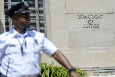 Justice Department Building in DC After FBI Execute Mar-A-Lago Search Warrant