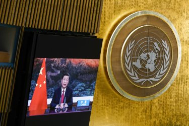 President Xi Jinping of China speaks at UN
