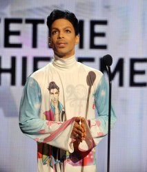 Prince accepts Lifetime Achievement award at the 2010 BET Awards in Los Angeles