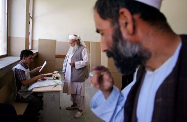 Afghanistan votes in presidential election.