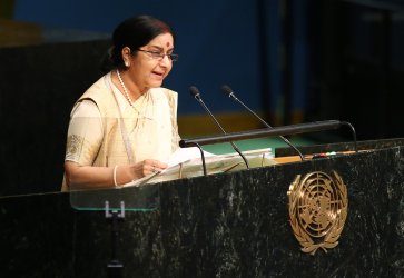 India's EM Sushma Addresses the UN