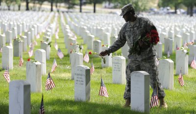 Arlington National Cemetery on Memorial Day