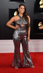 Lilly Singh arrives for the 61st Grammy Awards in Los Angeles
