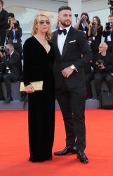 Sam Taylor-Wood and Aaaron Taylor-Johnson attend the premiere for Nocturnal Animals during the 73rd Venice Film Festival in Italy