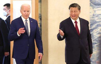 US President  Biden And China's President Xi Meet in Indonesian