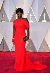 Viola Davis arrives for the 89th annual Academy Awards in Hollywood