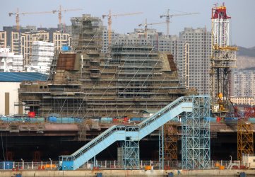 China's second aircraft carrier takes shape in Dalian