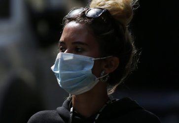 Pedestrians Wearing Face Masks in New York