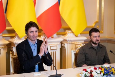 Canadian Prime Minister Trudeau Meets with Ukrainian President Zelenskyy in Kyiv