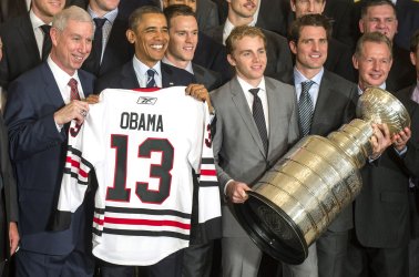 President Obama honors the 2013 Stanley Cup Chapions Chocag Blackhawks in Washington