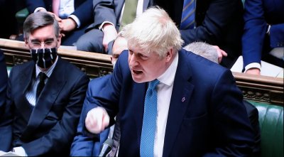 Boris Johnson answers questions during PMQ's in Parliament