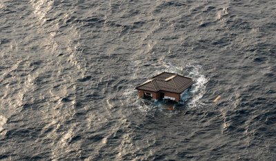 House Adrift in Pacific Ocean off of Japan Coast