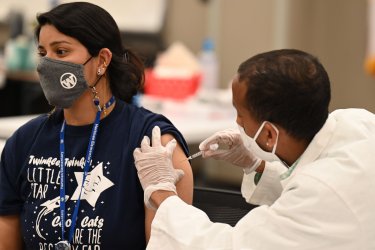 Texas Teachers Get COVID-19 Vaccine