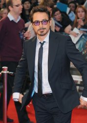 Robert Downey Jr attends The European Premiere of "Marvel Avengers Assemble" in London