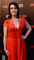 Melanie Lynskey attends the "Black Rock" premiere in Los Angeles