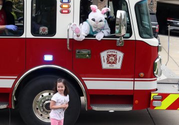 Easter bunny makes appearance for children