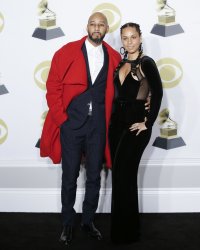 Swizz Beatz and Alicia Keys at 60th Annual Grammy Awards in New York