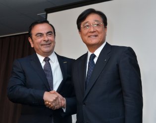 Nissan Motor and Mitsubishi Motors joint press conference in Tokyo