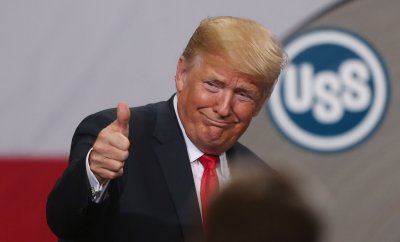 U.S. President Donald Trump makes visit to United States Steel plant