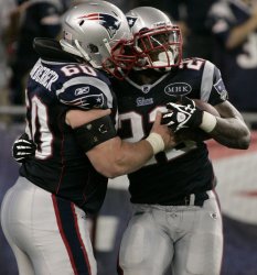 Patriots Ridley scores against Jacksonville at Gillette Stadium in Foxboro, MA.