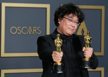 Bong Joon-ho wins an Oscar at the 92nd annual Academy Awards in Los Angeles