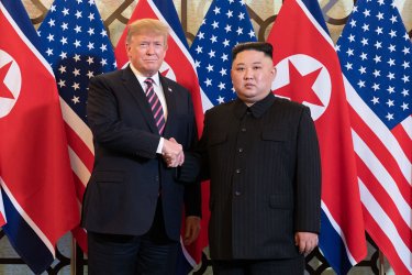 President Donald Trump Meets with North Korean Leader Kim Jong Un in Hanoi
