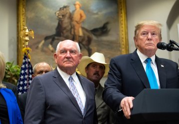 President Donald Trump speaks on Farmers Aid at the White House