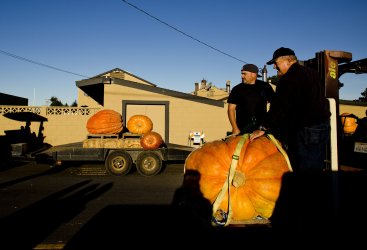 2058 pound pumpkin sets North American record at Half Moon Bay, California competition