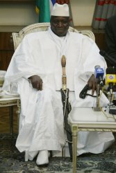 GAMBIA'S PRESIDENT JAMMEH MEETS IRANIAN PRESIDENT AHMADINEJAD