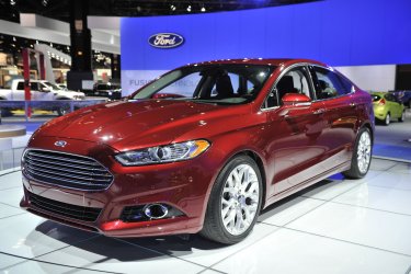 A 2013 Ford Fusion is Displayed at Chicago Auto Show