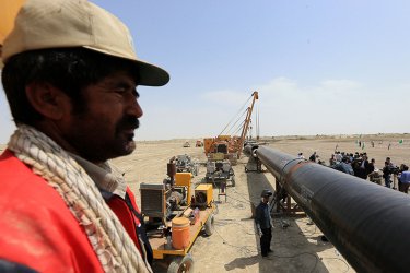 Iran-Pakistan gas pipeline in Iran