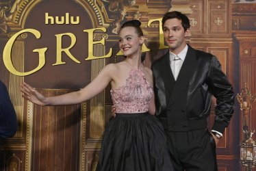 Nicholas Hoult and Elle Fanning Attend "The Great" Premiere in Los Angeles