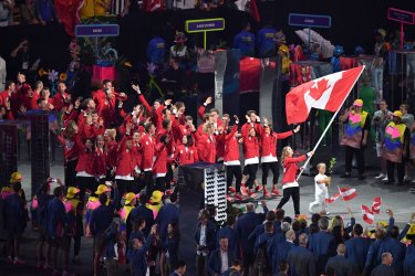 Athletes of Canada at Opening Ceremony of Rio Olympics
