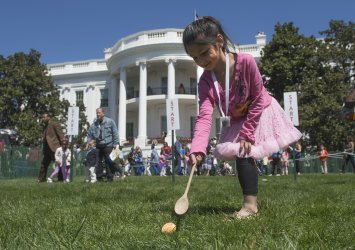 President Obama Host the Annual White House Easter Egg Roll in Washington, D.C.