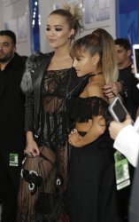 Rita Ora and Ariana Grande arrive at the 2016 MTV Video Music Awards