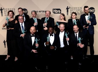 The cast of 'Veep' wins an award at the 24th annual SAG Awards in Los Angeles