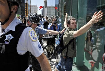 Protesters Demonstrate against NATO, Immigration Policy and Wall Street in Chicago