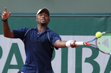 Donald Young plays his first round match at the French Open