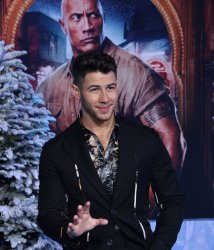 Nick Jonas attends the "Jumanji: The Next Level" premiere in Los Angeles