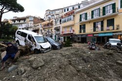 1 dead, 12 missing after landslide, heavy rains on Italy's Ischia island