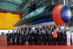 Taiwan unveils first domestically-made submarine