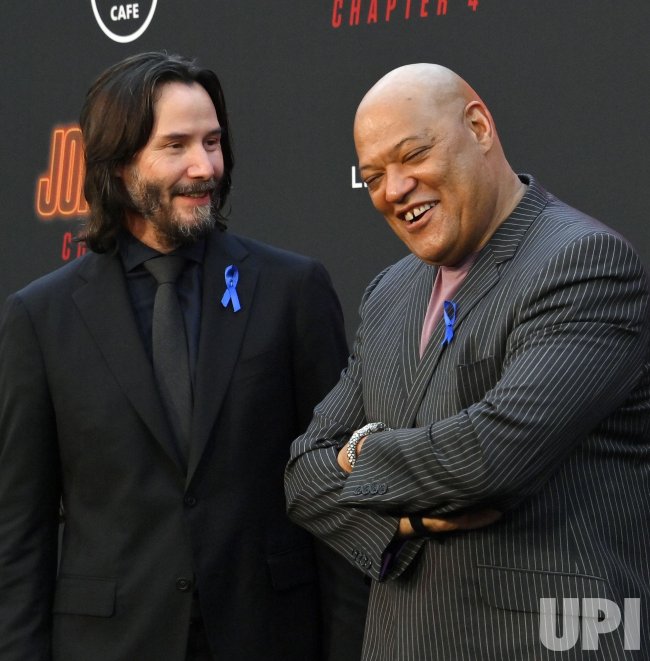 Keanu Reeves and Laurence Fishburne Attend the "John Wick: Chapter 4" Premiere in Los Angeles