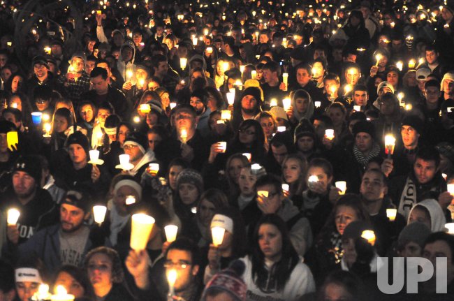 Candlelight Vigil on the Penn State Campus in Pennsylvania