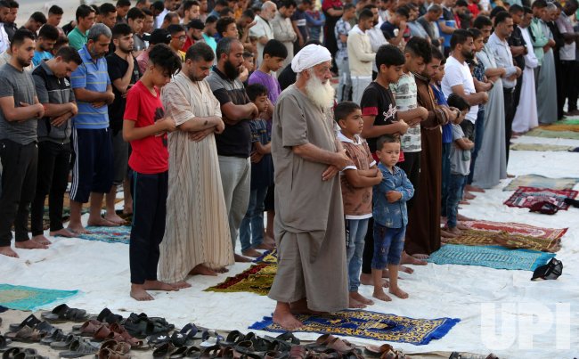 Palestinians Attends Eid al-Adha Prayers on the First Day of Muslim Holiday of Eid al-Adha..