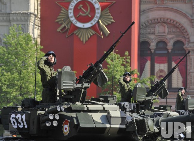 The Victory day military parade on Red Square in Moscow